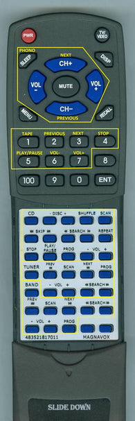 MAGNAVOXINSERT AV2500B102 Replacement Remote