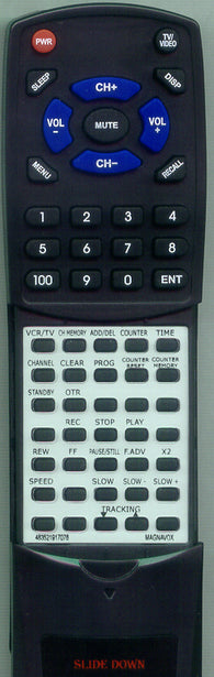 SYLVANIA VSQS0674 Replacement Remote