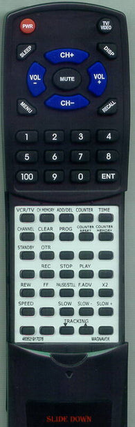 SYLVANIA VSQS0673 Replacement Remote