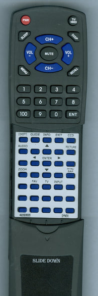 DYNEX 4923S06005 Replacement Remote
