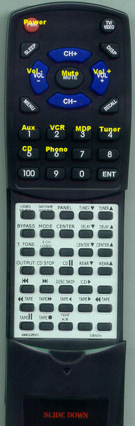 DENON--INSERT AVR610 Replacement Remote