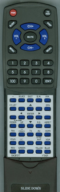 HITEKER MSAV2611K3D0 Replacement Remote