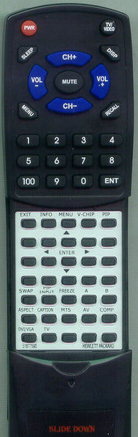 HEWLETT PACKARD P8719AA Replacement Remote