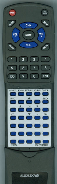 HEWLETT PACKARD RT51885094 Replacement Remote