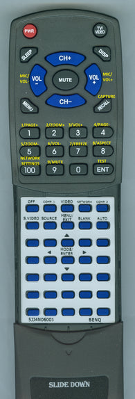 BENQ--INSERT RT5JJ4N06001 Replacement Remote
