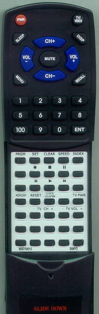 SANYO 6450154010 Replacement Remote