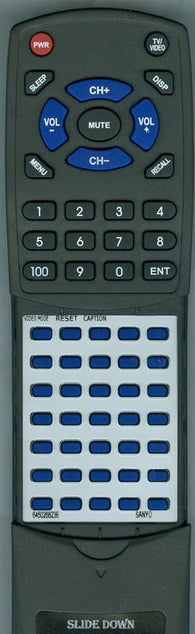 SANYO 645 026 8236 Replacement Remote