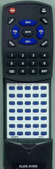 SANYO DS25590 Replacement Remote