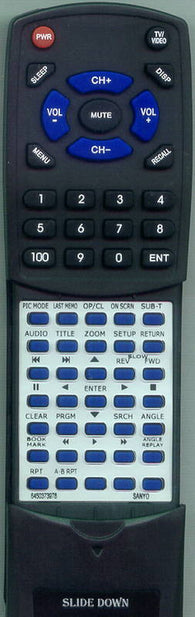 SANYO DVD5100 Replacement Remote
