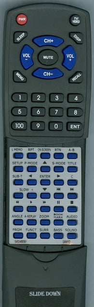 SANYO DWM1000 Replacement Remote