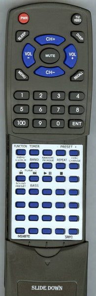 SANYO 645 048 6760 Replacement Remote