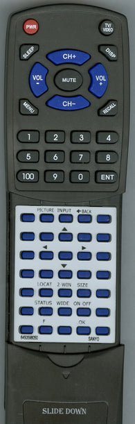 SANYO 645 059 8050 Replacement Remote