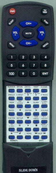 SANYO DWM2600 Replacement Remote