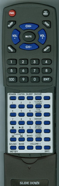 SANYO 645 071 5914 Replacement Remote
