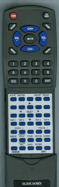SANYO 645 095 3286 Replacement Remote