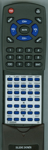 LG 32FS4D Replacement Remote