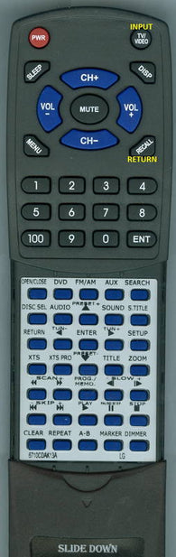 LG RT6710CDAK13A Replacement Remote