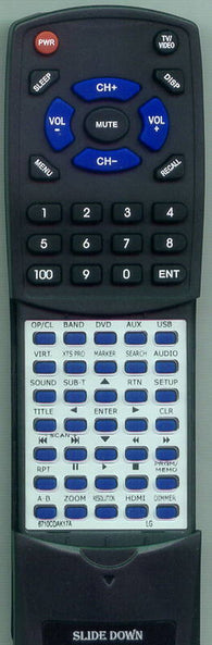 LG RT6710CDAK17A Replacement Remote
