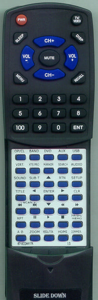 LG LHT502SH Replacement Remote