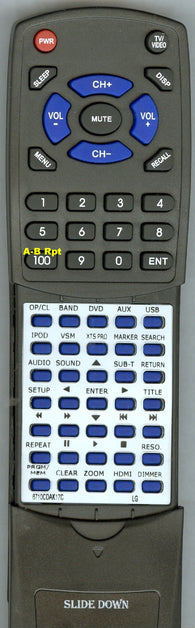 LG 6710CDAK17C Replacement Remote