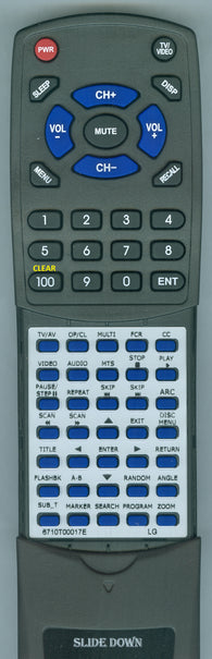 LG 23LX1RVMC Replacement Remote