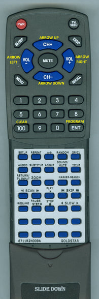 GOLDSTAR--INSERT RT6711R2N009A Replacement Remote
