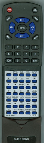 GO-VIDEO- RT6870R1688AA Replacement Remote