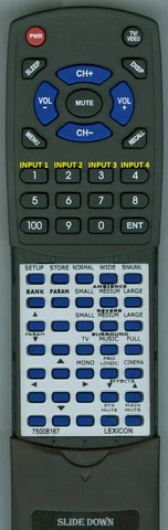 LEXICON-RT75008174 750-08174 Replacement Remote