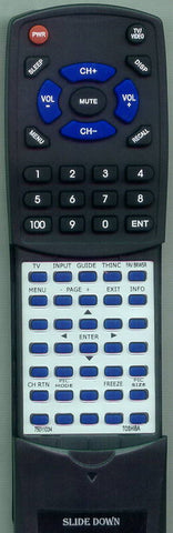 TOSHIBA 40XF550U Replacement Remote