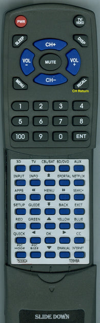 TOSHIBA 47L6200U Replacement Remote