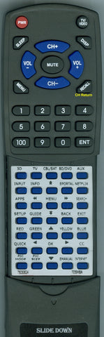 TOSHIBA--INSERT RT75030624 Replacement Remote