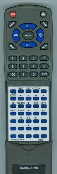VIZIO 790022110002 Replacement Remote