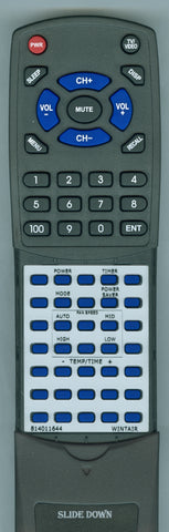 WINTAIR RT814011644 Replacement Remote