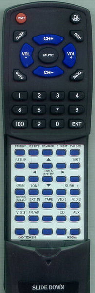 INSIGNIA 8300472900050S Replacement Remote