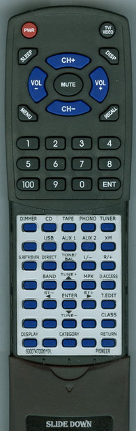 PIONEER 8300747000010IL Replacement Remote