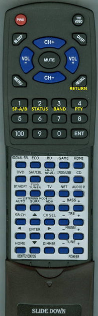 PIONEERINSER VSX1029K Replacement Remote