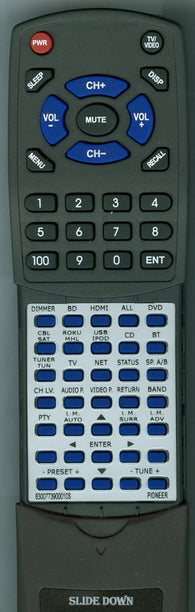 PIONEER 8300773900010S Replacement Remote