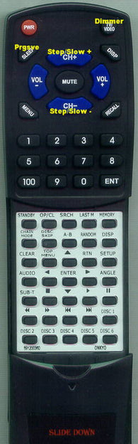 ONKYO DVCP701 Replacement Remote