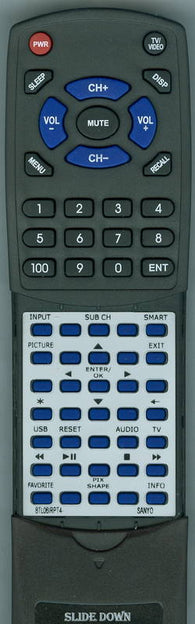 SANYO FVF5044 Replacement Remote