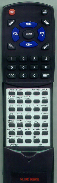 AIWA 8ZNFV704010 Replacement Remote