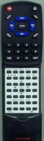 ZENITH TVZ1341X Replacement Remote