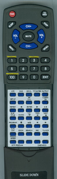 DAEWOO RT97P1R2ZJA4 Replacement Remote