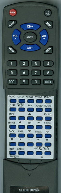 LG RTAAA74821701 Replacement Remote
