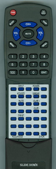 ZVOXBM AV150 Replacement Remote