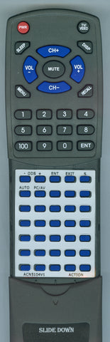 ACTION ACN5104 OLD Replacement Remote