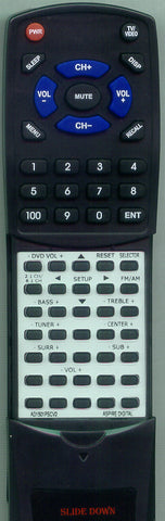 ASPIRE-DIGITAL- RTAD1501PSCV2 Replacement Remote