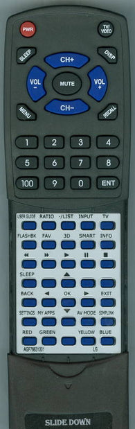 LG RTAGF76631001 Replacement Remote