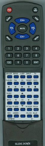 LG RTAGF76631001 Replacement Remote