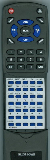 LG RTAGF76692608 Replacement Remote