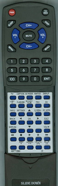 LG RTAGF77103904 Replacement Remote